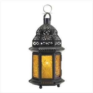  Yellow Glass Moroccan Lantern
