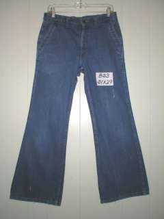 Vtg 70s Hippies LEVIS Denim Bell Bottom Jeans 31 X 29  