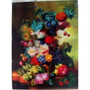   Print Paint Picture   Fruit and Flowers Still Life