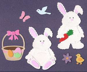 Easter Bunny Collection Die Cut Embellishment Quickutz  