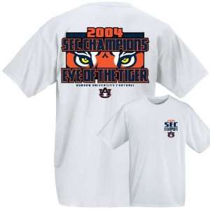  Auburn Tigers 2004 SEC Champions Eye of the Tiger White T 