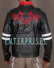 PS3 Alex Mercer Prototype Black Leather Jacket With Embossed Double 