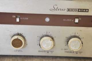 VINTAGE EICO STEREO TUBE AMP AMPLIFIER ST 40 4 PARTS OR REPAIR 12AX7 