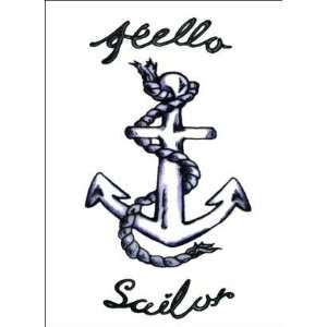 Hello Sailor Anchor Temporaray Tattoo Toys & Games