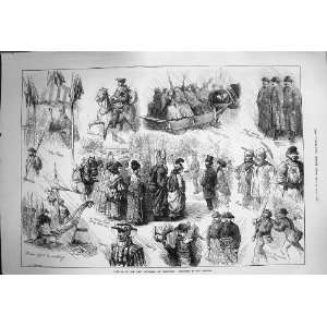  1873 Townhall Bradford Trades Procession Mokey Crew
