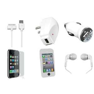  7 Piece Accessory Kit for iPhone 3G 3GS w/ White Case 