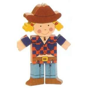  Cowgirl Flexi Wooden Character Toys & Games