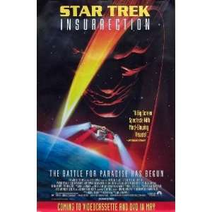  Star Trek Insurrection 27x42 Video Movie Poster 1999 