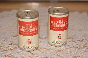 VINTAGEOLD MILWAUKEE BEER SALT & PEPPER SHAKERS  