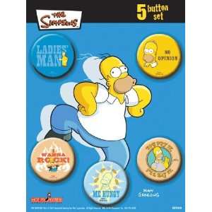  Simpsons Homer Eating Button Set SFB69 Toys & Games