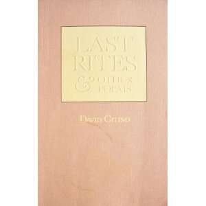  Last Rites and Other Poems (9780814204160) David Citino 