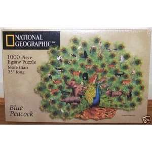  National Geographic 1000 Piece Jigsaw Puzzle~Blue Peacock 