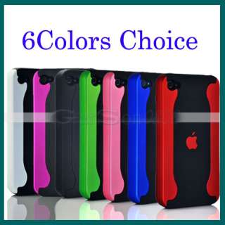 6Colors Choice 2 Piece Matte Chrome Hard Case Cover Fr Apple iPhone 4G 