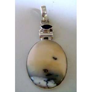  Oriental Agate and Amethyst Accent Pendant Jewelry