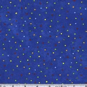  45 Wide Clowning Around Dots Dark Blue Fabric By The 