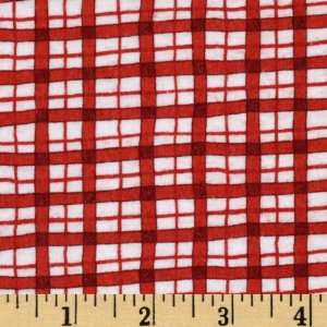  44 Wide Just Snow Special Flannel Plaid Red Fabric By 