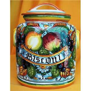  Florence Fruit Biscotti/Cookie Jar  Italian Ceramics 