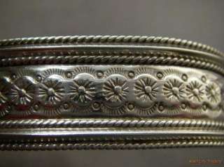 Tsasie Native American Sterling Cuff Bracelet  