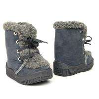   Faux Suede Gray Boots Size 4 12 / Girls & Boys Shoes Laces  