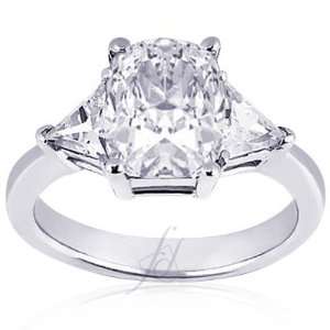  1.20 Ct Cushion Cut 3 Three Stone Diamond Engagement Ring 