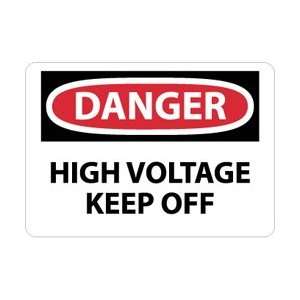 D551AB   Danger, High Voltage Keep Off, 10 X 14, .040 Aluminum 