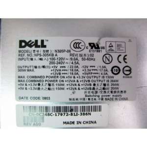 NEW Genuine Dell Power Supply 305W XK215 NH493 HK595 C248C CY827 F305P 