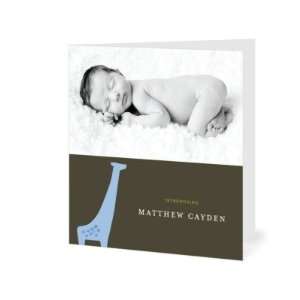  Boy Birth Announcements   Charming Giraffe By Good On Paper Baby