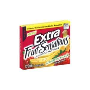 Extra Chewing Gum Fruit Sensations Strawberry Banana Sugarfree   10 