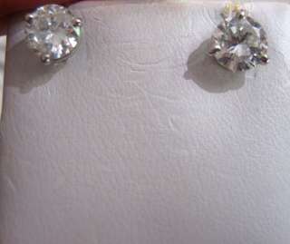   set diamond studs. 1.5 carat genuine diamond stud earrings. 14k W/G