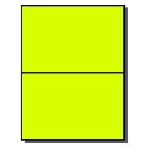  Outfitters® Fluorescent Neon Yellow Labels, 100 Sheets, 8 1/2 x 