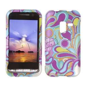 D600 D 600 Conquer 4G 4 G Silver with Multicolor Purple Floral Flowers 