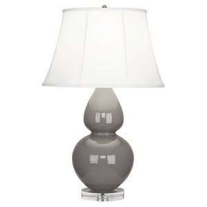 Robert Abbey A750 Double Gourd   One Light Table Lamp, Smokey Taupe 