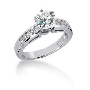  1.05 Ct Diamond Engagement Ring Bridal Set Round Channel 