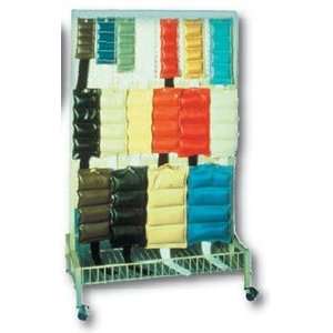  2 sided mobile weight storage cart w/22 6“ hooks Health 