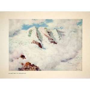  1907 Color Print Piz Palu Diavolezza Swiss Alps Mountain 