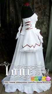 154 Pandora Hearts Alice Cosplay Costume Halloween Christmas White 
