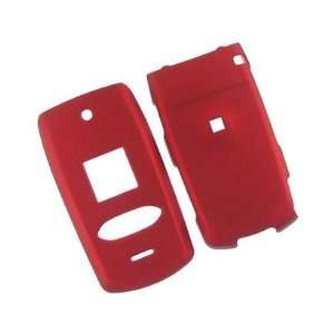  Rubber Coated Plastic Phone Cover Case Red For Verizon 