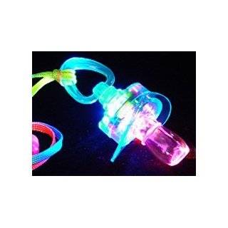  LED Flashing Pacifier Binkie Raver Pendant Necklace Toys 