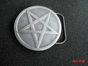 Pentagram Pewter Great American Products USA. Belt Buckle  