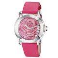 Chopard Womens Happy Sport Round Pink Mother of Pearl Dial Watch 