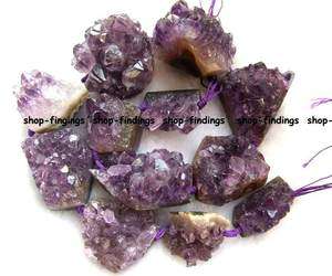   purple natural amethyst freeform gemstone Beads 17.5 high quality