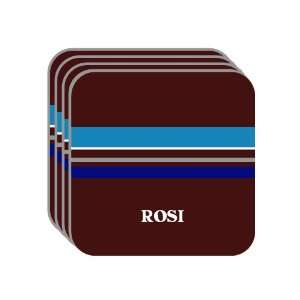 Personal Name Gift   ROSI Set of 4 Mini Mousepad Coasters (blue 