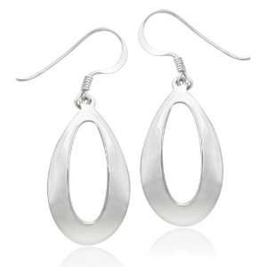   Sterling Silver Tarnish Free Polished Oval Teardrop Earrings Jewelry