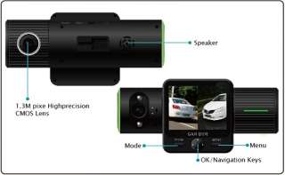 New Car Driving Camera Vehicle Dual Cam G Sensor GPS Logger Black Box 