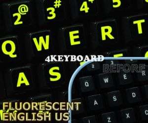 New Glowing fluorescent English US(LL) keyboard sticker  