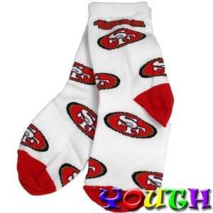  San Francisco 49ers Child Logo Socks (White) Sports 