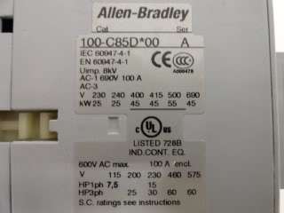 Allen Bradley Contactor Catalog# 100 C85D*00  