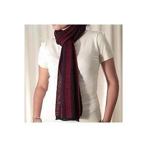  NOVICA 100% alpaca wool scarf, Duality