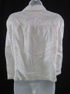 MICHAEL MICHAEL KORS White Linen Blazer Jacket Size 10  