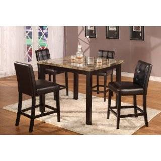   Marble Top Counter Height Dinette Dinning Set (Table & 4 Chairs